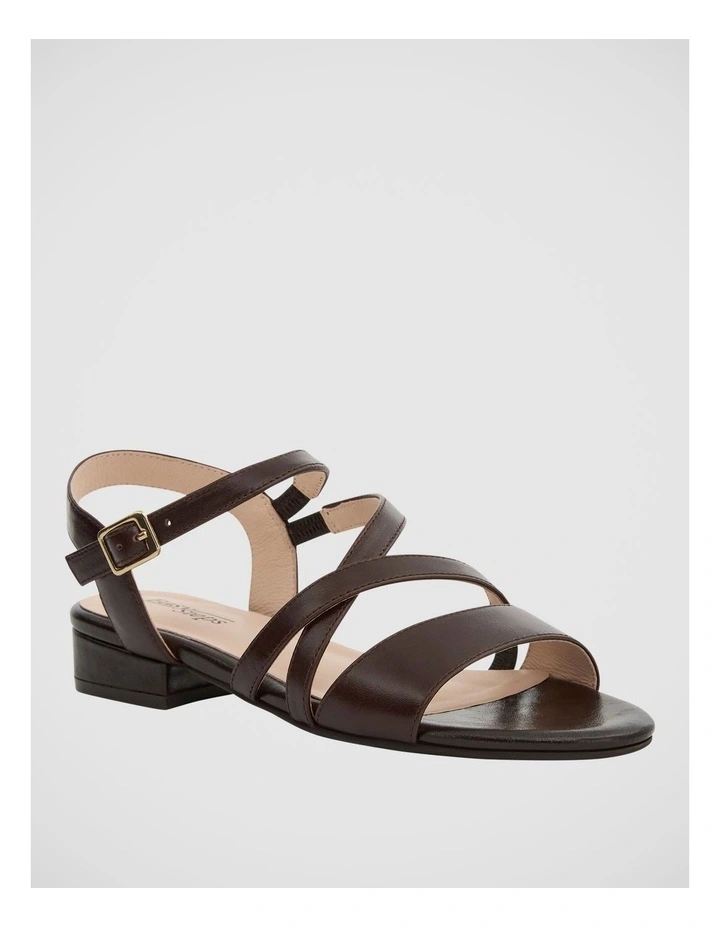 Echo Sandals in Chocolate Leather image 2