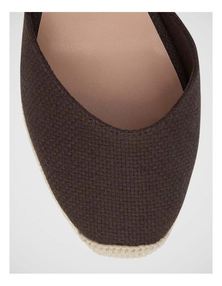 Santos Wedge Sandals in Chocolate Fabric image 4