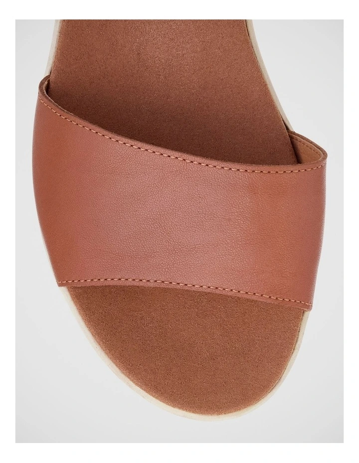 Sybil Wedge Sandals in Tan Leather image 4