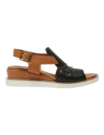 Dusk Sandals in Black/Tan Glove