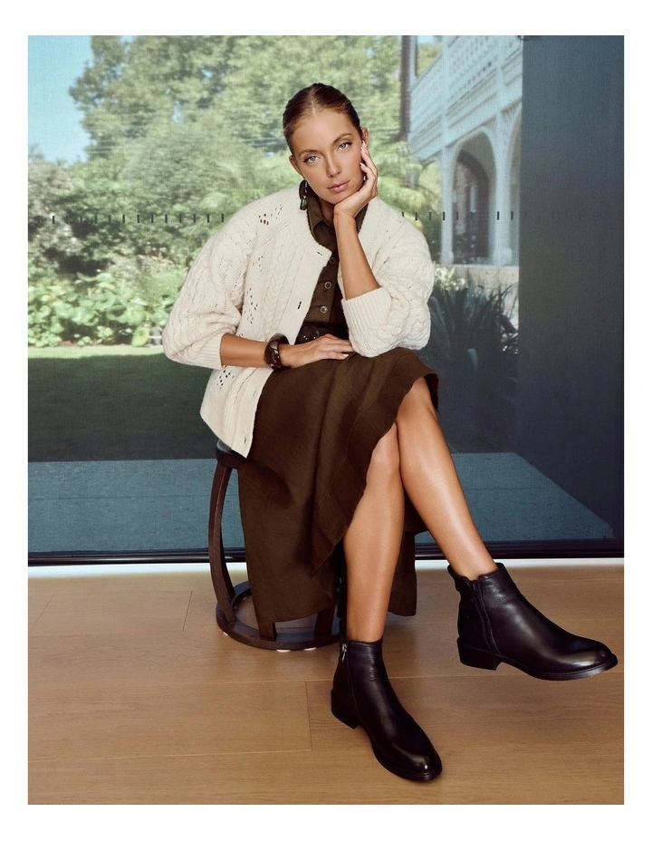 Merchant Leather Boots in Black image 2