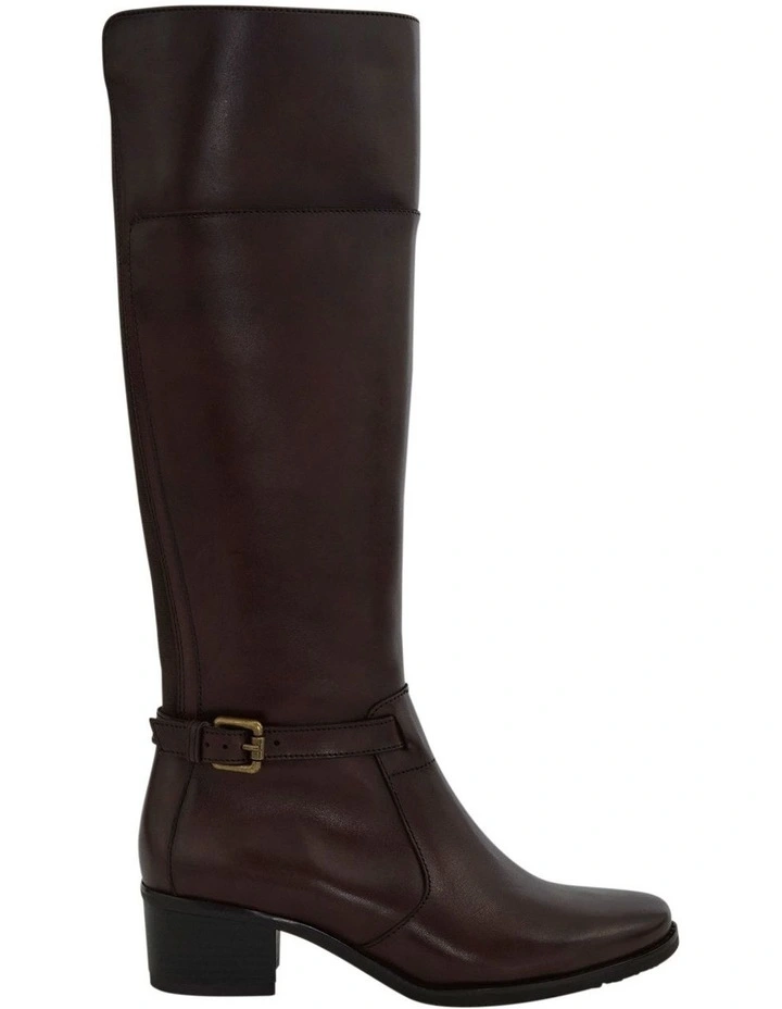 Junction Leather Knee Boots in Brown image 1
