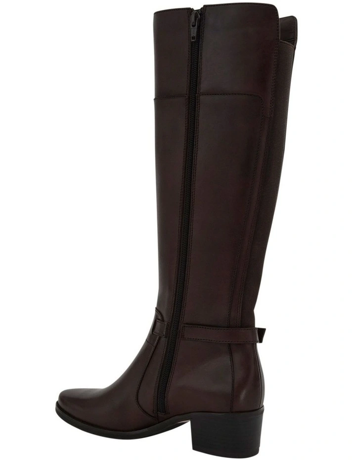 Junction Leather Knee Boots in Brown image 3