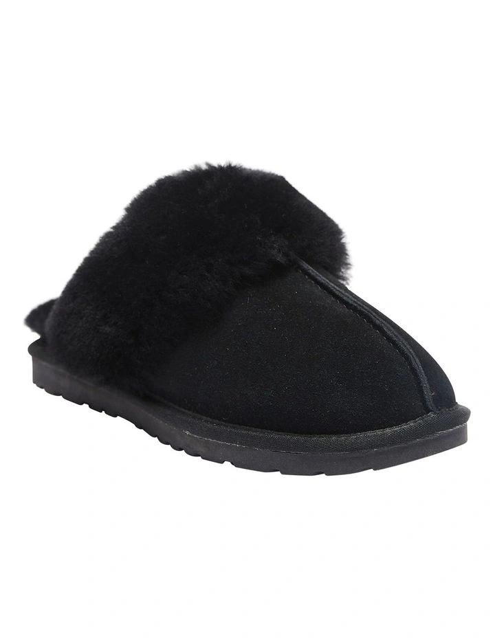 Peggy Black Suede Slippers image 2