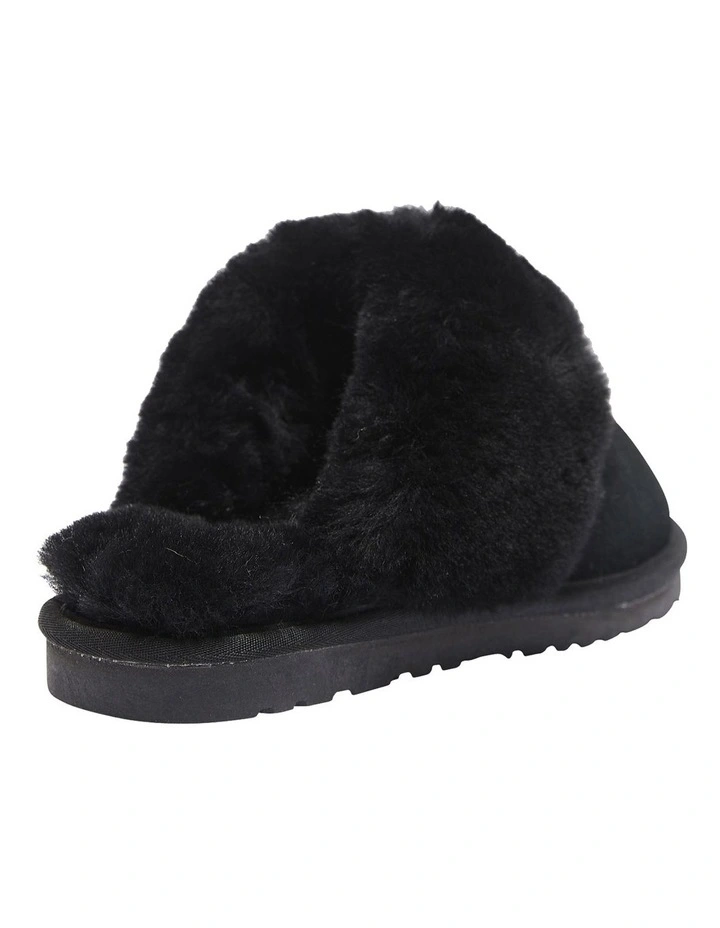 Peggy Black Suede Slippers image 4