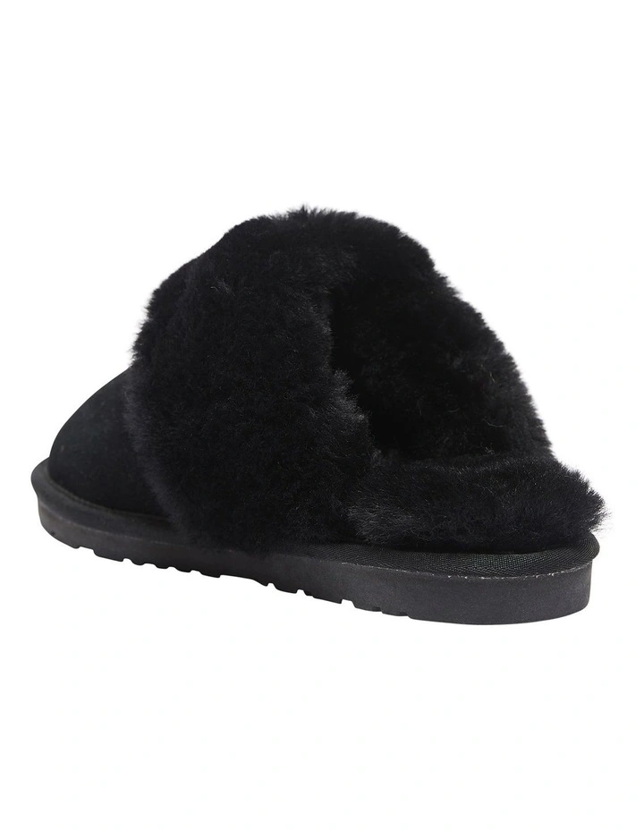 Peggy Black Suede Slippers image 6