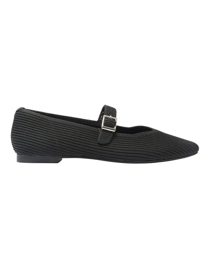 Jazz Flat Ballet in Black Knit image 1