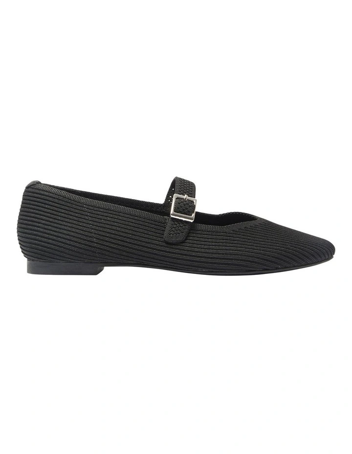 Jazz Flat Ballet in Black Knit image 3