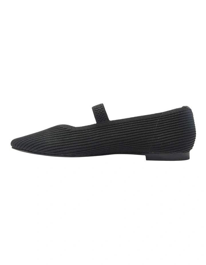 Jazz Flat Ballet in Black Knit image 4