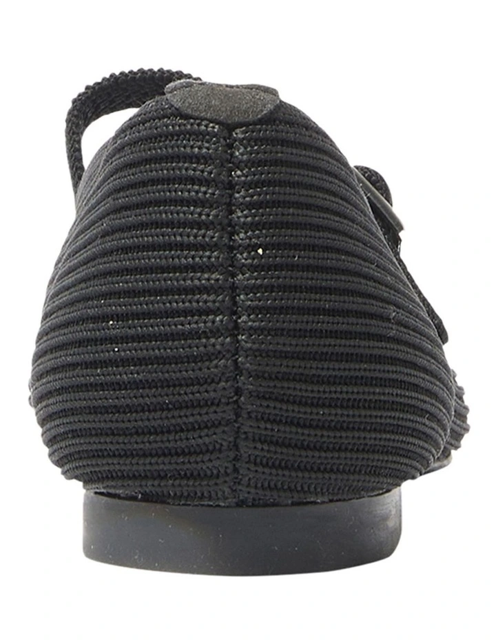 Jazz Flat Ballet in Black Knit image 5