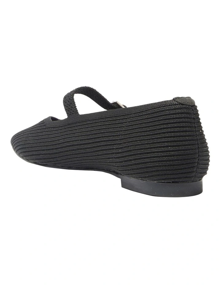 Jazz Flat Ballet in Black Knit image 6