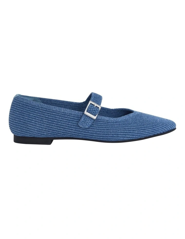 Jazz Flat Shoes in Denim Knit image 1