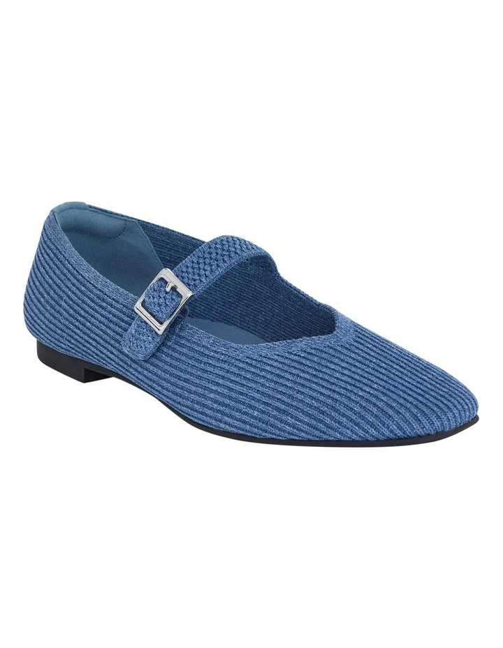 Jazz Flat Shoes in Denim Knit image 2