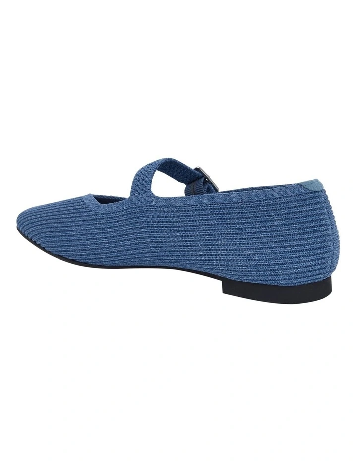 Jazz Flat Shoes in Denim Knit image 3