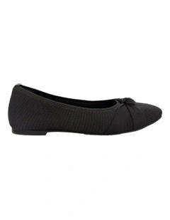 Kayley Ballet Flats in Black Knit