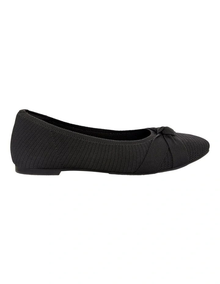 Kayley Ballet Flats in Black Knit image 1