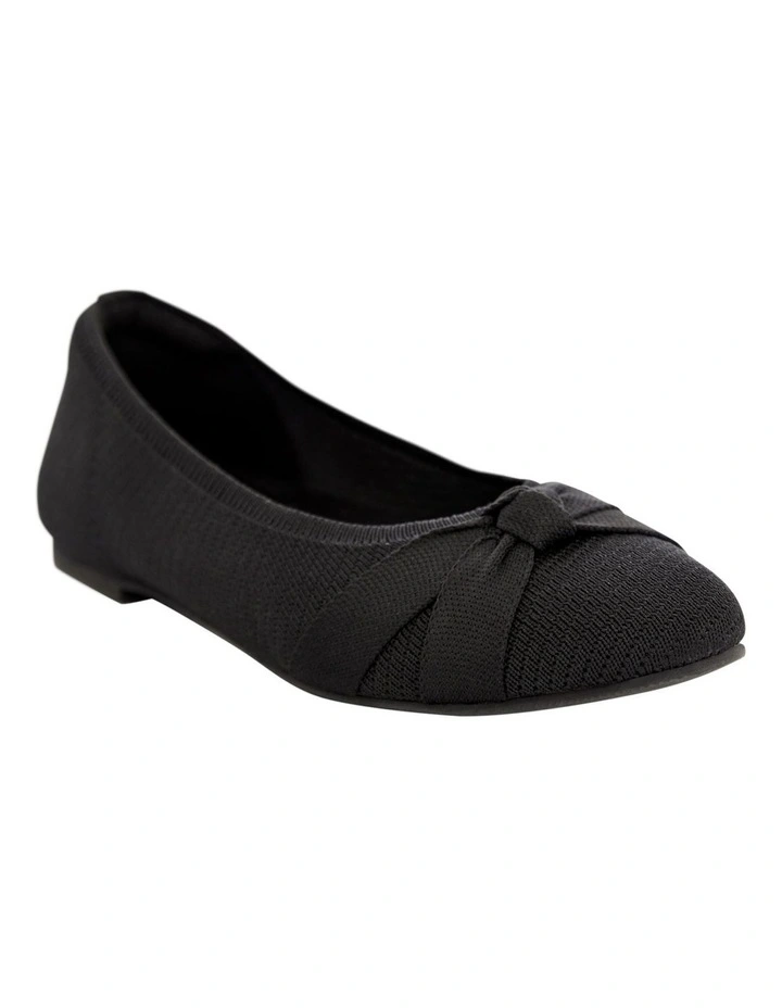 Kayley Ballet Flats in Black Knit image 2