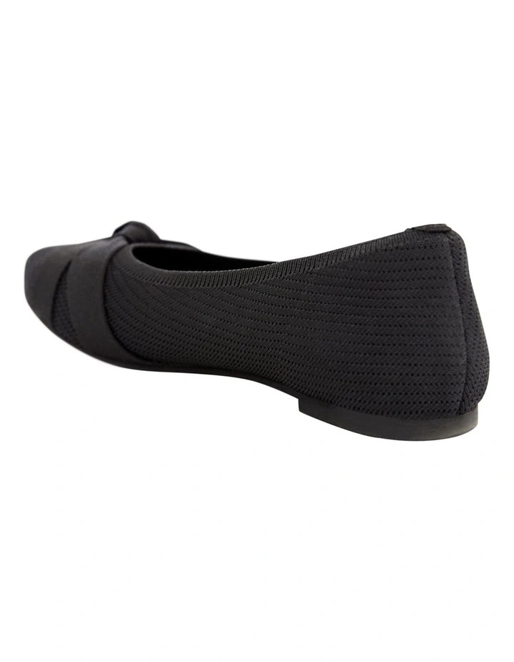 Kayley Ballet Flats in Black Knit image 3