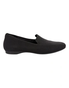 Kaz Flat Shoes in Black Knit