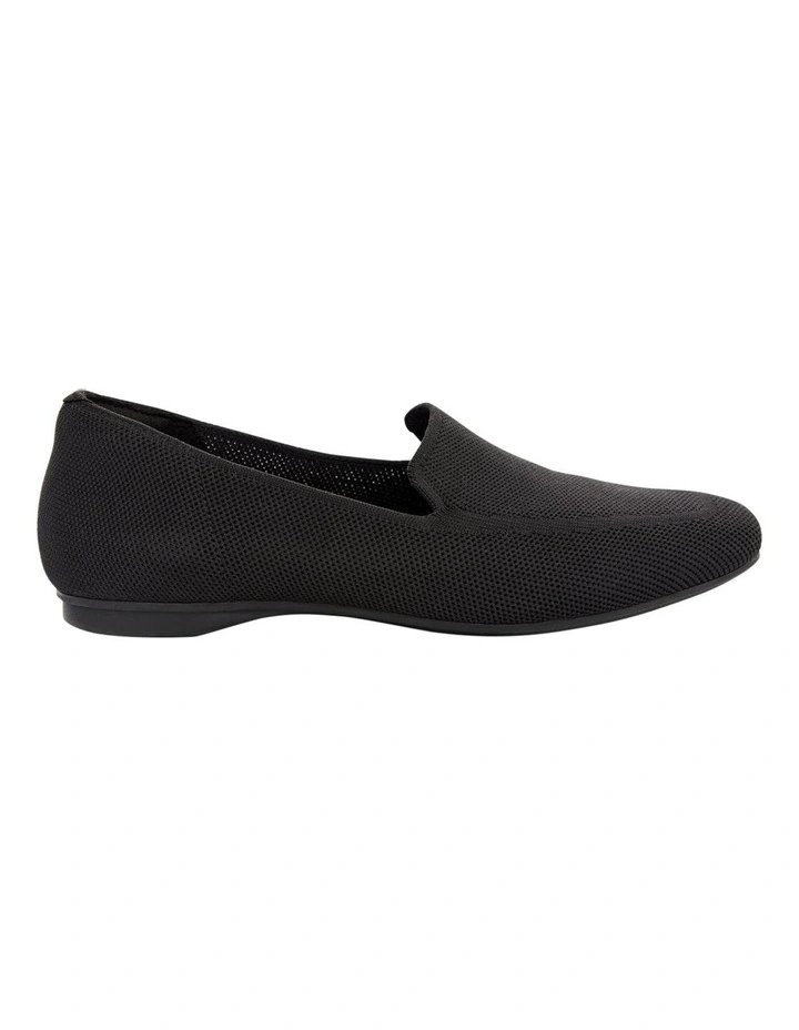 Kaz Flat Shoes in Black Knit image 1
