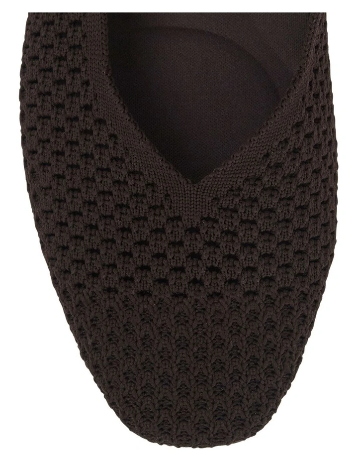 Jiffy Flat Shoes in Chocolate Knit image 6