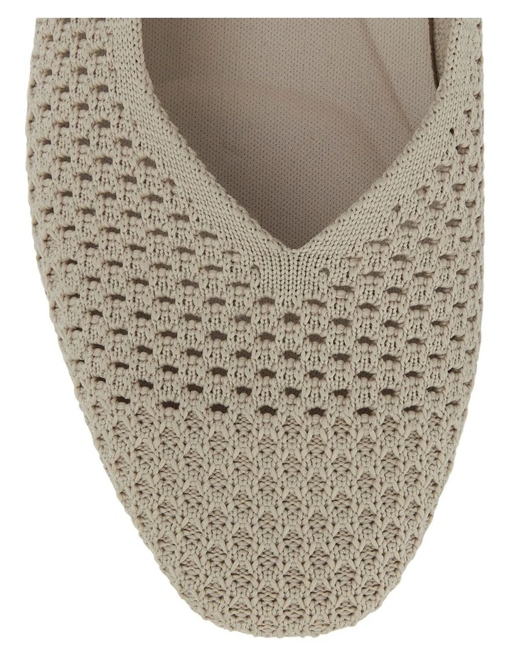 Jiffy Flat Shoes in Natural Knit image 5