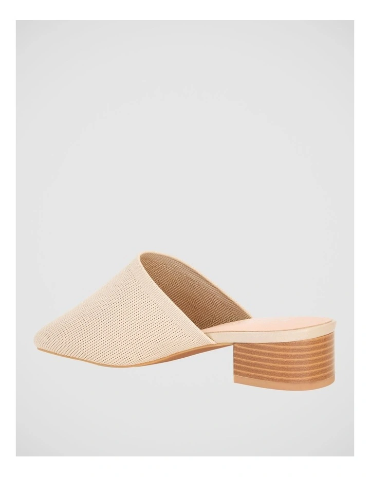 Rafa Block Heel Mule in Natural Knit image 3