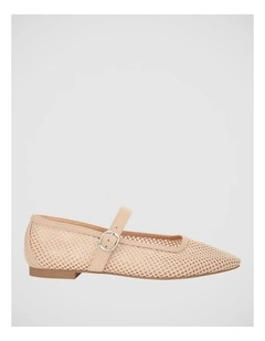Jax Ballet Flats in Beige Mesh