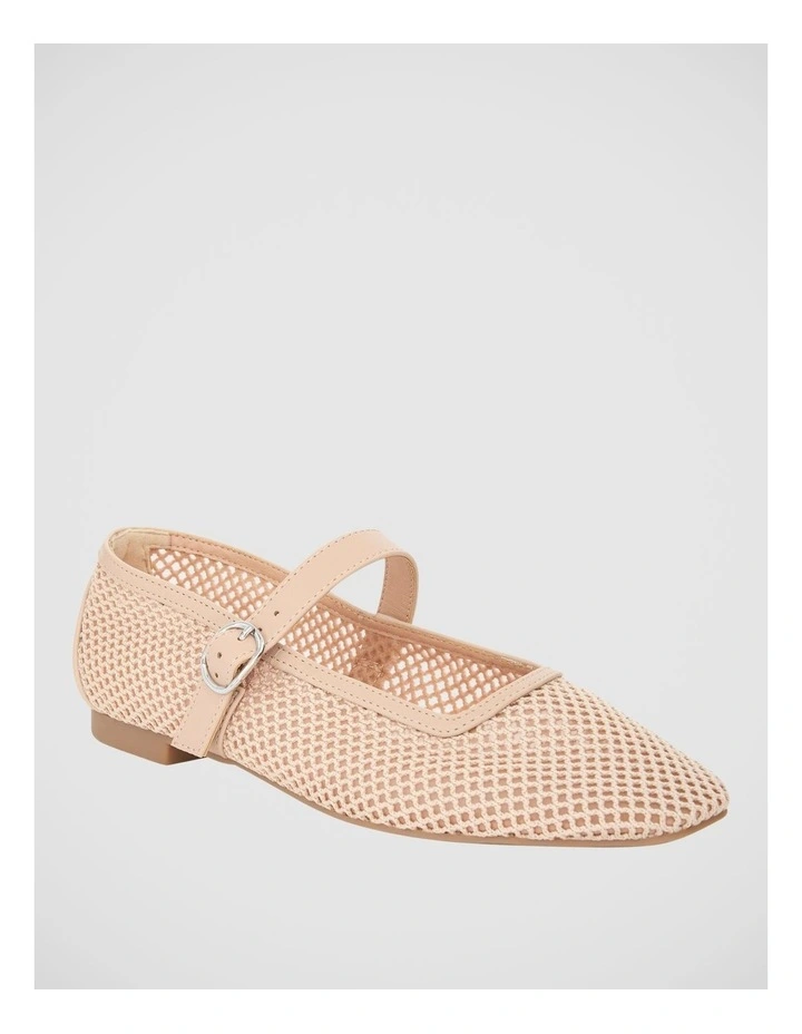 Jax Ballet Flats in Beige Mesh image 2