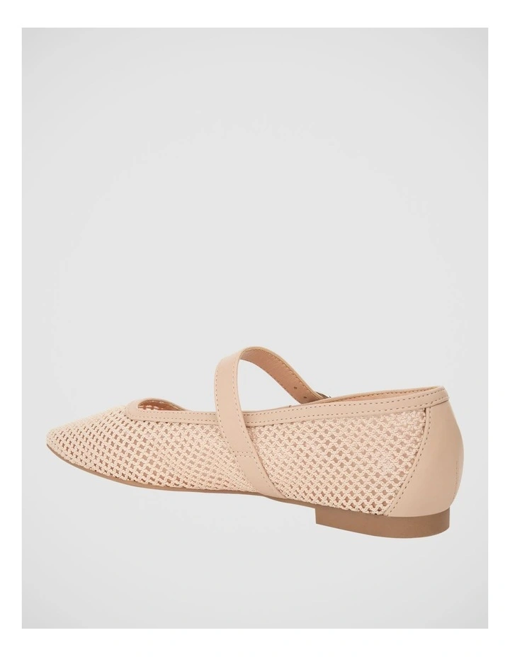 Jax Ballet Flats in Beige Mesh image 3