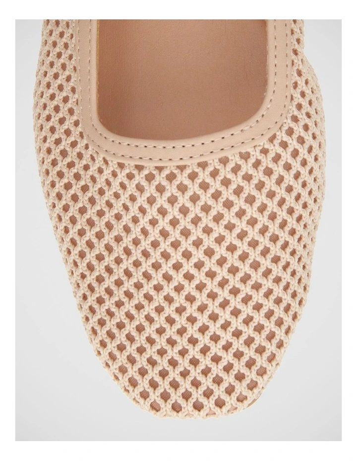 Jax Ballet Flats in Beige Mesh image 4