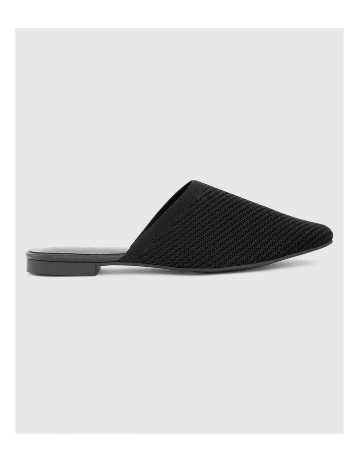 Jolly Flat Mules in Black Knit image 1