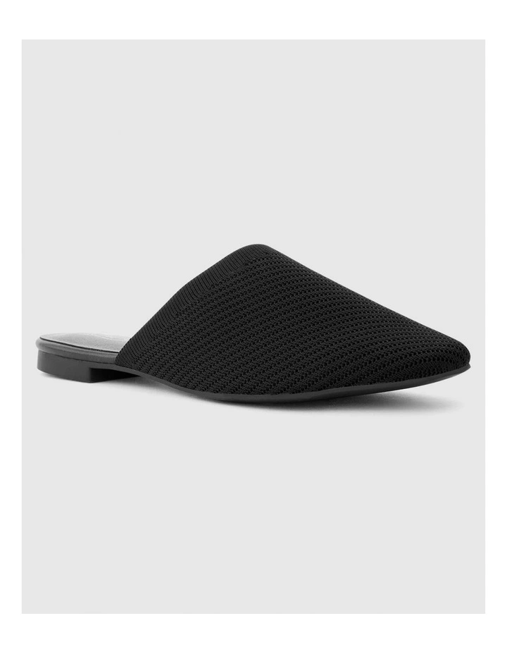 Jolly Flat Mules in Black Knit image 2
