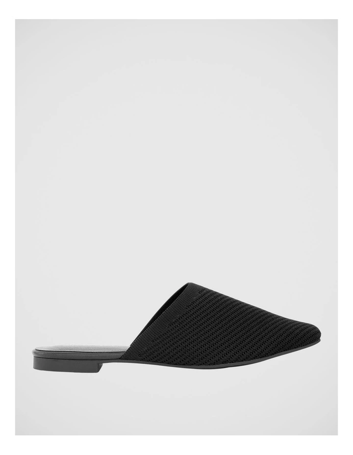 Jolly Flat Mules in Black Knit image 3