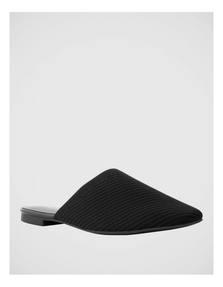Jolly Flat Mules in Black Knit image 4