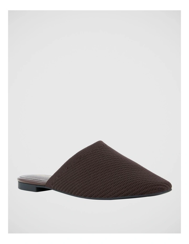 Jolly Flat Mules in Chocolate Knit image 2