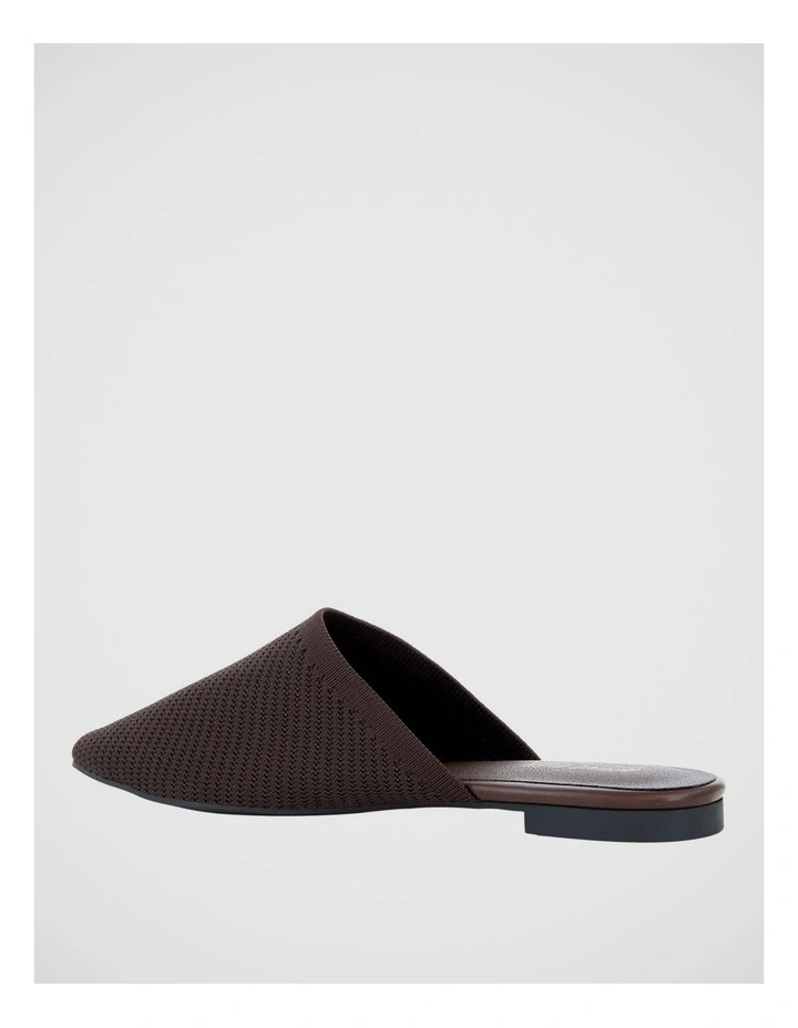 Jolly Flat Mules in Chocolate Knit image 3