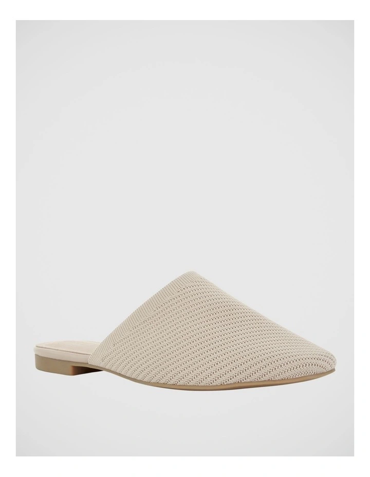 Jolly Flat Mules in Taupe Knit image 2