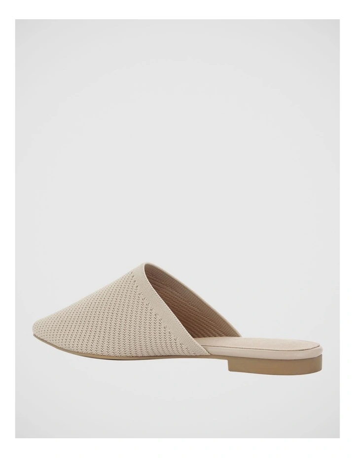 Jolly Flat Mules in Taupe Knit image 3