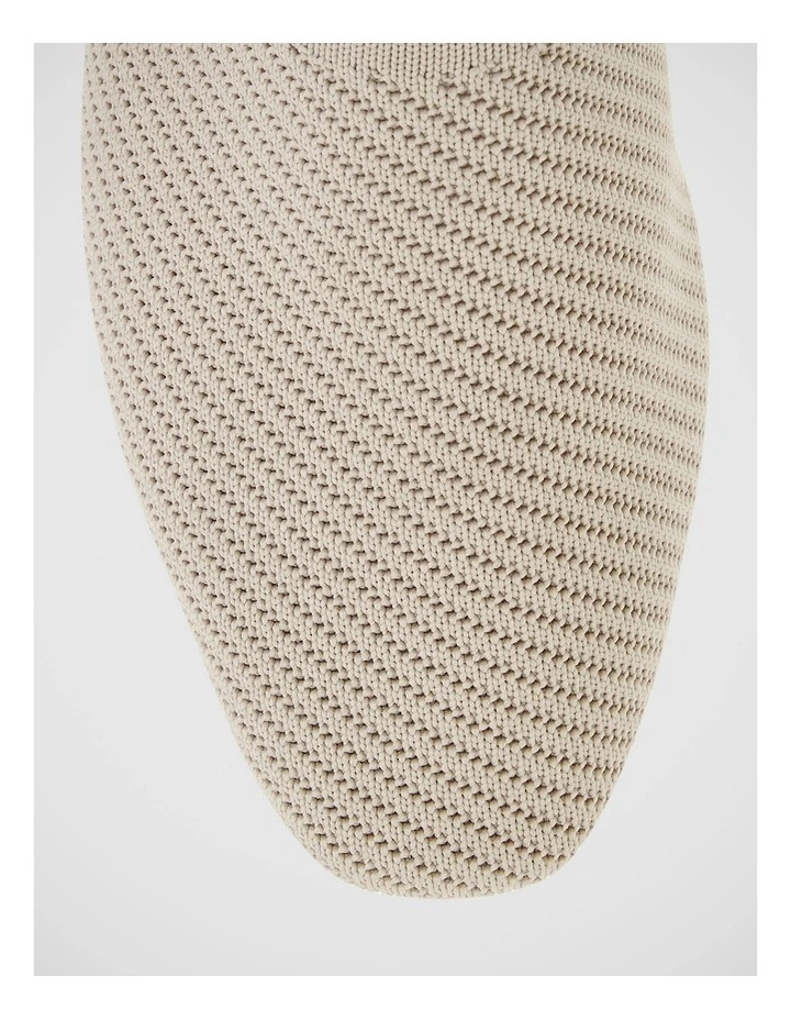 Jolly Flat Mules in Taupe Knit image 4
