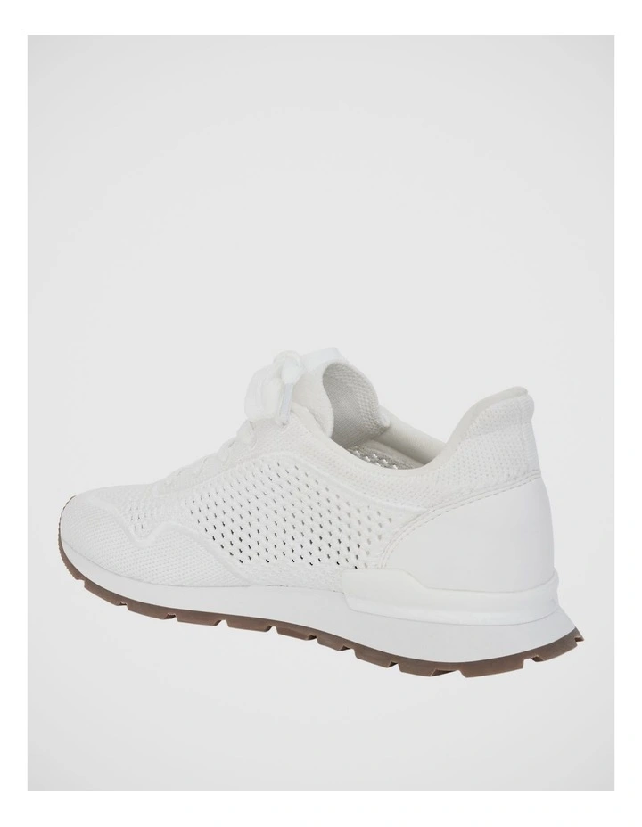 Jedy White Knit Sneakers image 3