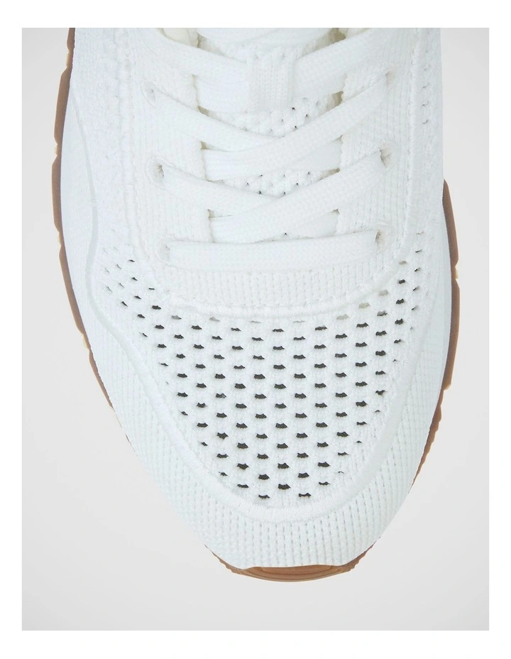 Jedy White Knit Sneakers image 4