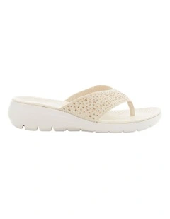 Largo Sandals in Beige Diamante