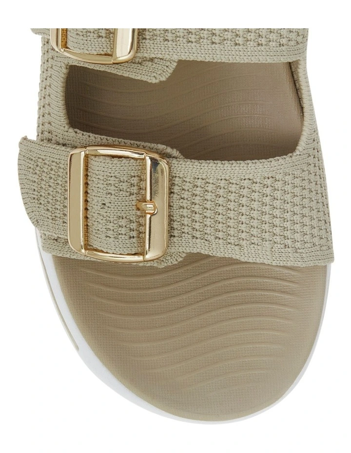 Adena Sandals in Beige Weave image 4