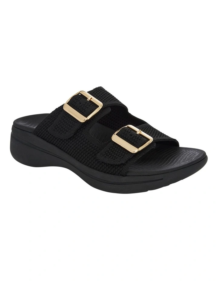 Adena Sandals in Black Weave image 2