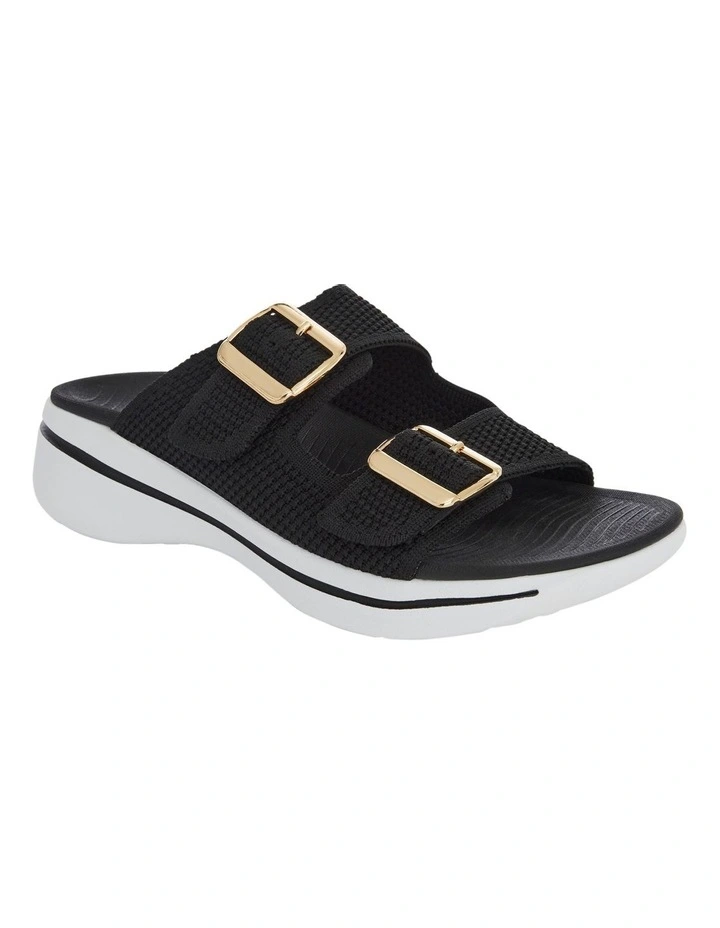 Adena Sandals in Black Weave image 2