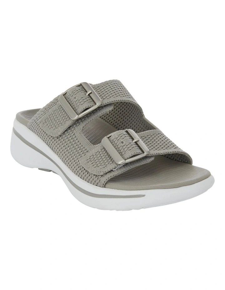 Adena Sandals in Light Grey Weave image 2