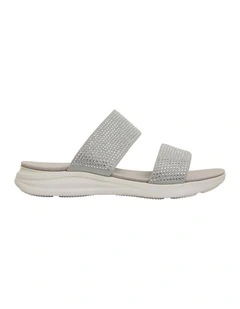 Novato Light Grey Diamante Sandals