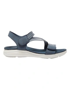 Neon Sandals in Navy