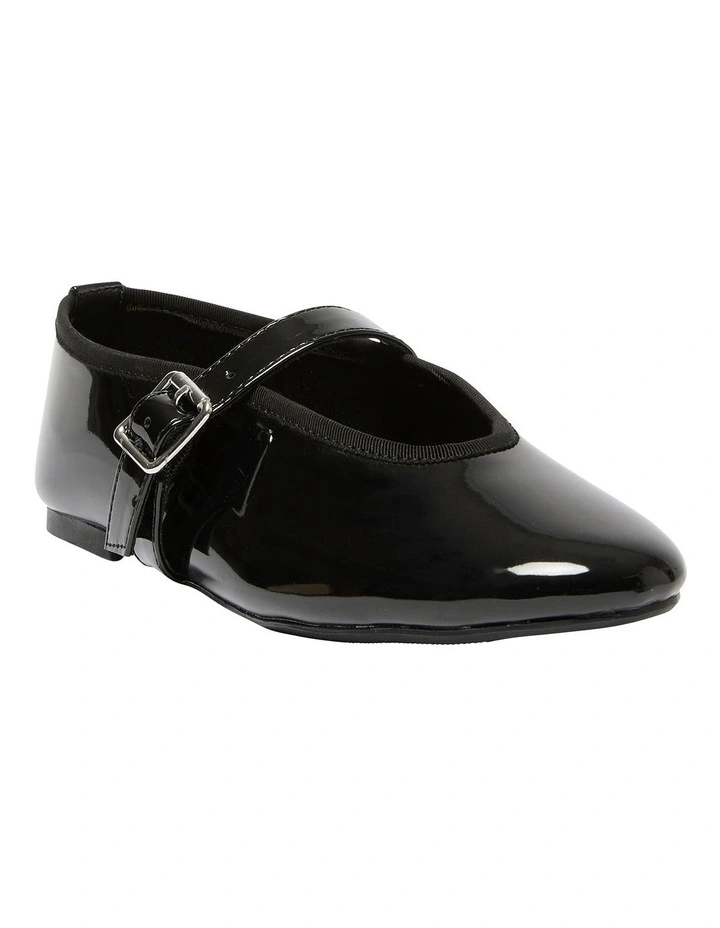 Robyn Flat Shoes in Black Patent image 2